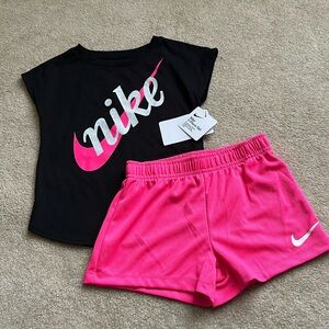 Nike girls shorts set